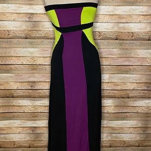 2b Bebe| Strapless Maxi Dress| Multi Colored|Small